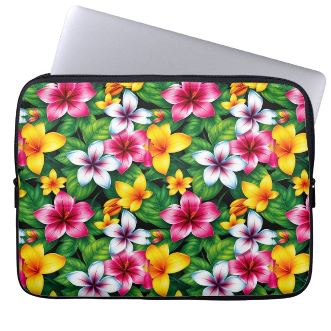数々の色の花と離れPattern-57577 ラップトップスリーブ (正面)