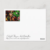 数々の色の花 ポストカード (裏面)