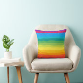 数々の色の虹の揺れストライプる クッション (椅子)