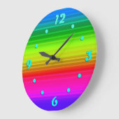 数々の色の虹 ラージ壁時計 (傾斜)