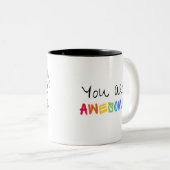 数々の色の語鮮やかのマグ ツートーンマグカップ (正面右)