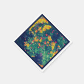 数々の色の野お洒落デイジー花 スタンダードカクテルナプキン (角)