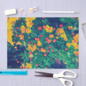 数々の色の野お洒落デイジー花 薄葉紙 (クラフト)