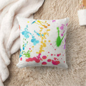 数々の色の飛絵を描散装飾用クッション クッション (ブランケット)