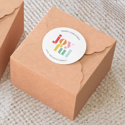 数々の色の「うれしい」クリスマス ラウンドシール