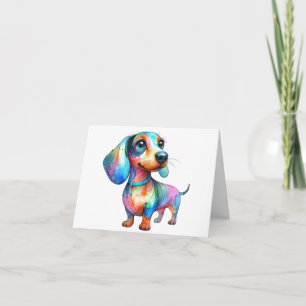 数々の色のDachshundグリーティングカード カード