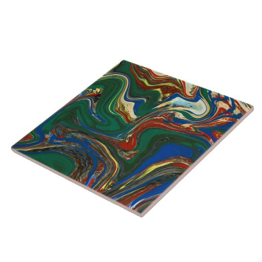 数々の色は大理石フェイク模様 タイル (側面)