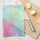 数々の色ぼやけ キッチンタオル (四つ折り)