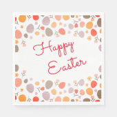 数々の色イースターエッグ背景ハッピーイースター スタンダードランチョンナプキン (正面)