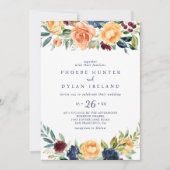 数々の色エレガントカジュアル結婚フローラ 招待状 (正面)