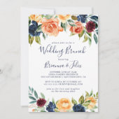 数々の色エレガントフローラ結婚ブランチ 招待状 (正面)