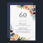 数々の色エレガントフローラ60th誕生日パーティー 招待状<br><div class="desc">この色数々ののエレガントフローラ60th誕生日パーティーの招待は、誕生日パーティーにモダン最適である。このデザインは、ピンク、赤面、イエロー、ブルゴーニュ、レッド、インディゴの花や緑の葉、自然の美しいなど、手描きの美しい花束を備えインスパイアている。</div>