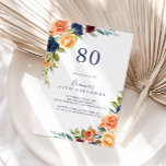 数々の色エレガントフローラ80th誕生日パーティー 招待状<br><div class="desc">この色数々ののエレガントフローラ80th誕生日パーティーの招待は誕生日パーティーにモダン最適である。このデザインは、ピンク、赤面、イエロー、ブルゴーニュ、レッド、インディゴの花や緑の葉、自然の美しいなど、手描きの美しい花束を備えインスパイアている。</div>