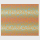 数々の色オレンジ中世のフローラユニークオーナメント ラッピングペーパー (フラット)