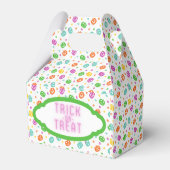 数々の色カボチャのハロウィーンパターン フェイバーボックス (裏面サイド)