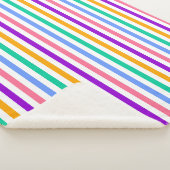 数々の色キャンディストライプー シェルパブランケット (3/4)