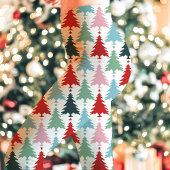 数々の色クリスマスツリーパターンホリデー レギンス