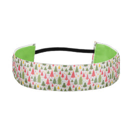 数々の色クリスマスツリーパターン アスレチックヘッドバンド