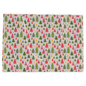 数々の色クリスマスツリー ラージペーパーバッグ (裏面)