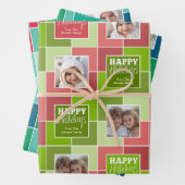 数々の色クリスマス写真ホリお洒落デイ ラッピングペーパーシート (インサイチュ)