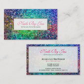 数々の色グリッターテクスチャ 名刺 (正面/裏面)