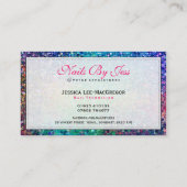 数々の色グリッターテクスチャ 名刺 (裏面)