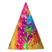数々の色サイケデリック抽象芸術 パーティーハット (裏面)