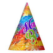 数々の色サイケデリック抽象芸術 パーティーハット (左)