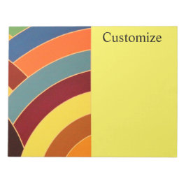 数々の色シックなモダン曲線 ノートパッド