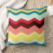 数々の色ジガグ クッション (ブランケット)