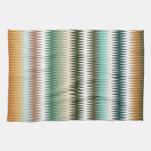 数々の色ジグ数々のザグパターン キッチンタオル (横)