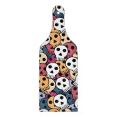 数々の色スカルパターン カッティングボード (正面)