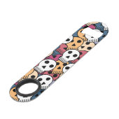 数々の色スカルパターン スピード栓抜き (正面アングル)