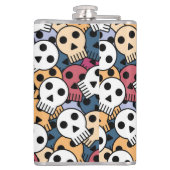 数々の色スカルパターン フラスク (裏面)