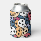 数々の色スカルパターン 缶クーラー (缶正面)