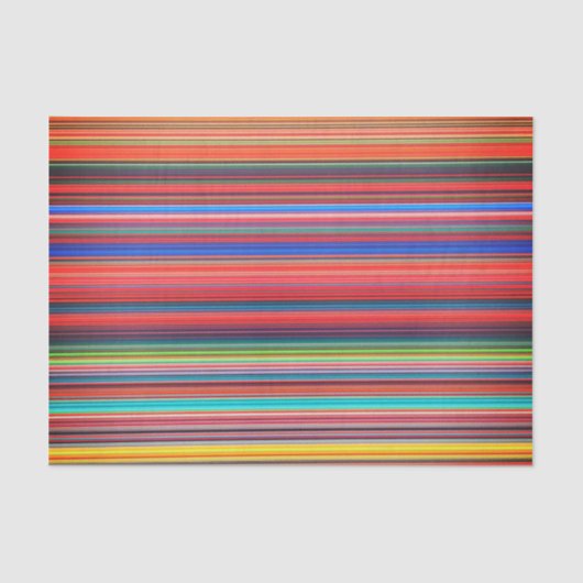 数々の色ストライプのティッシュペーパー 薄葉紙 (正面)