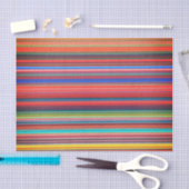 数々の色ストライプのティッシュペーパー 薄葉紙 (クラフト)