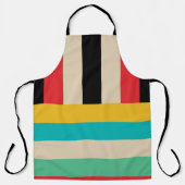 数々の色ストライプストライプ エプロン (正面)