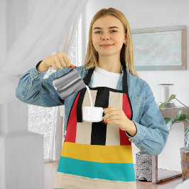 数々の色ストライプストライプ エプロン