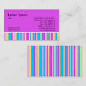 数々の色ストライプ色 – マゼンタ 名刺 (正面/裏面)