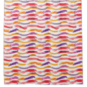 数々の色ストロ絵を描ック シャワーカーテン (正面)