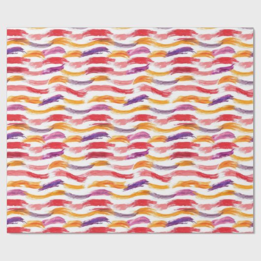 数々の色ストロ絵を描ック ラッピングペーパー (フラット)
