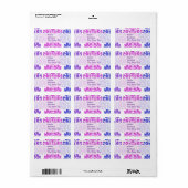 数々の色ダマスク ラベル (フルシート)