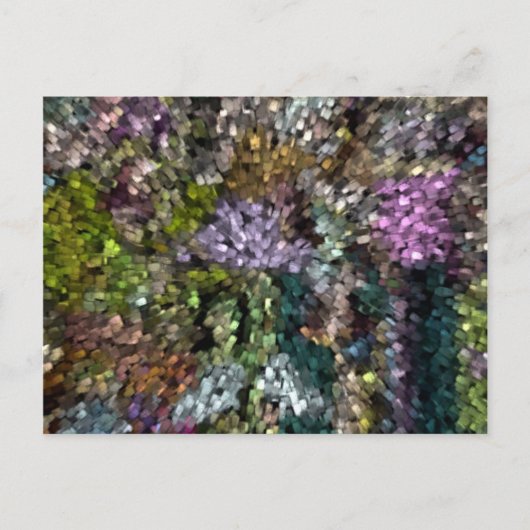 数々の色デジタル抽象芸術 ポストカード (正面)