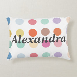 数々の色ドットパターン アクセントクッション