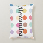 数々の色ドットパターン アクセントクッション (正面(垂直))