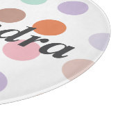 数々の色ドットパターン カッティングボード (角)