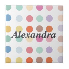 数々の色ドットパターン タイル