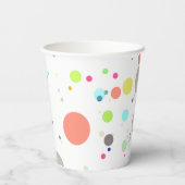 数々の色ドット「ハローベビー」赤ちゃんシャワー 紙コップ (裏面)