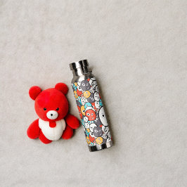 数々の色ドードルモンスター顔 ウォーターボトル